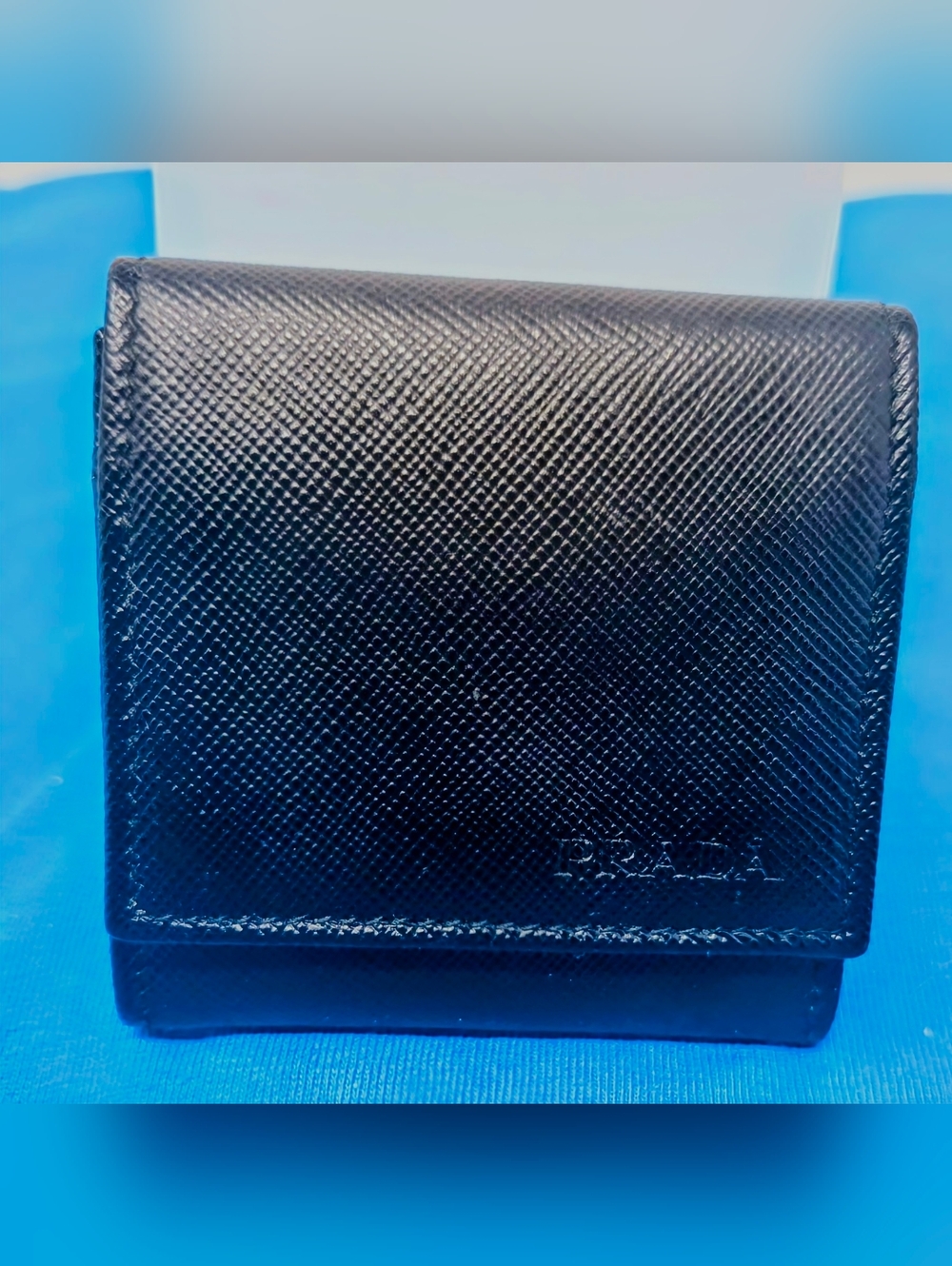 Prada Black Saffiano Leather Coin Purse. Excellent Condition